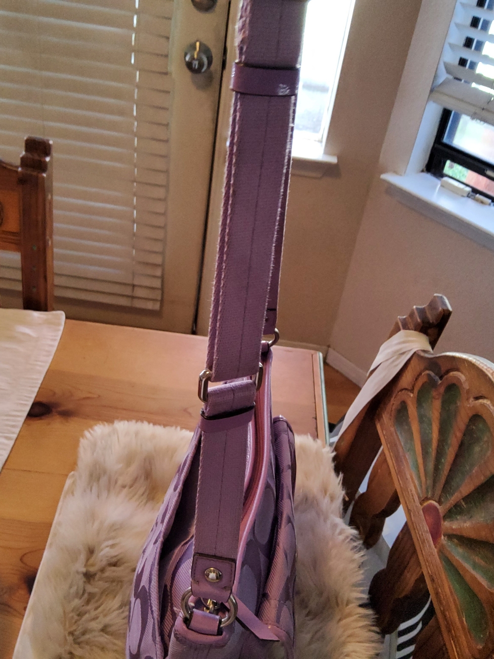 Coach Kyra Signature Crossbody Lavender Vintage VGUC F16550 - Picture 9 of 15